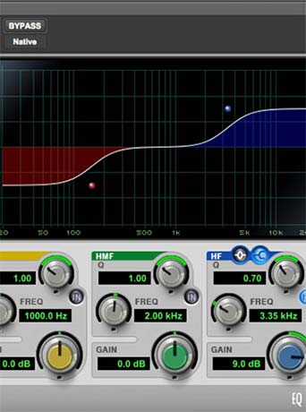 Low-frequency cut and high-frequency boost using equalization
